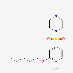 molecular formula C16H25BrN2O3S B604744 1-[4-Bromo-3-(pentyloxy)benzenesulfonyl]-4-methylpiperazine CAS No. 1087640-75-2