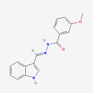 molecular formula C17H15N3O2 B6047483 N'-(1H-indol-3-ylmethylene)-3-methoxybenzohydrazide 