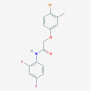 molecular formula C15H12BrF2NO2 B6047484 2-(4-bromo-3-methylphenoxy)-N-(2,4-difluorophenyl)acetamide 