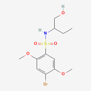 4-bromo-N-(1-hydroxybutan-2-yl)-2,5-dimethoxybenzene-1-sulfonamide