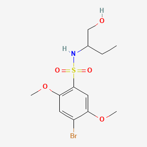 molecular formula C12H18BrNO5S B604749 4-bromo-N-(1-hydroxybutan-2-yl)-2,5-dimethoxybenzenesulfonamide CAS No. 950242-72-5