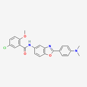 molecular formula C23H20ClN3O3 B6047491 5-chloro-N-{2-[4-(dimethylamino)phenyl]-1,3-benzoxazol-5-yl}-2-methoxybenzamide 