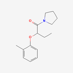 molecular formula C15H21NO2 B6047515 1-[2-(2-methylphenoxy)butanoyl]pyrrolidine 