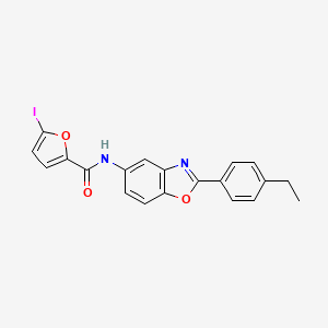 molecular formula C20H15IN2O3 B6047524 N-[2-(4-ethylphenyl)-1,3-benzoxazol-5-yl]-5-iodo-2-furamide 