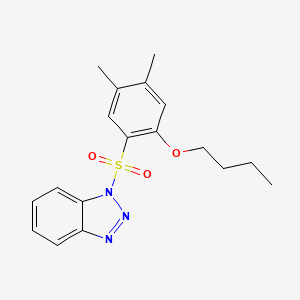 molecular formula C18H21N3O3S B604753 1-(2-butoxy-4,5-dimethylbenzenesulfonyl)-1H-1,2,3-benzotriazole CAS No. 1087640-80-9
