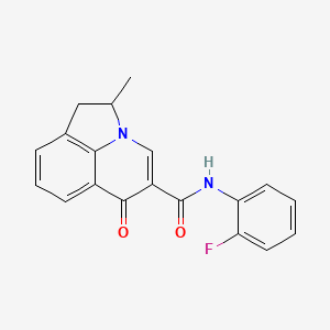 molecular formula C19H15FN2O2 B6047535 N-(2-fluorophenyl)-2-methyl-6-oxo-1,2-dihydro-6H-pyrrolo[3,2,1-ij]quinoline-5-carboxamide 