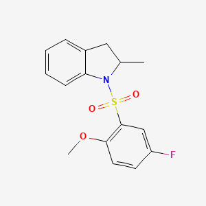 B604755 1-(5-fluoro-2-methoxybenzenesulfonyl)-2-methyl-2,3-dihydro-1H-indole CAS No. 914619-35-5