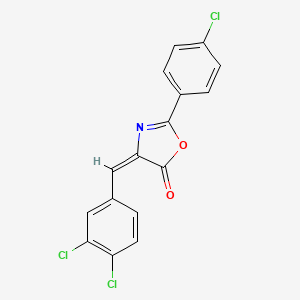 molecular formula C16H8Cl3NO2 B6047578 2-(4-chlorophenyl)-4-(3,4-dichlorobenzylidene)-1,3-oxazol-5(4H)-one 