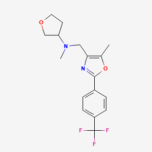 N-methyl-N-({5-methyl-2-[4-(trifluoromethyl)phenyl]-1,3-oxazol-4-yl}methyl)tetrahydro-3-furanamine