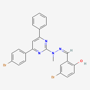 molecular formula C24H18Br2N4O B6047610 5-bromo-2-hydroxybenzaldehyde [4-(4-bromophenyl)-6-phenyl-2-pyrimidinyl](methyl)hydrazone 