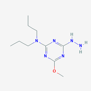molecular formula C10H20N6O B6047617 4-hydrazino-6-methoxy-N,N-dipropyl-1,3,5-triazin-2-amine 