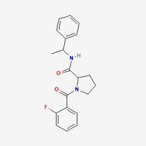 molecular formula C20H21FN2O2 B6047624 1-(2-fluorobenzoyl)-N-(1-phenylethyl)prolinamide 