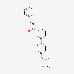 molecular formula C22H34N4O B6047628 1'-[(2E)-2-methyl-2-buten-1-yl]-N-(3-pyridinylmethyl)-1,4'-bipiperidine-3-carboxamide 