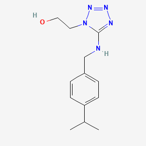 molecular formula C13H19N5O B604765 2-(5-{[4-(propan-2-yl)benzyl]amino}-1H-tetrazol-1-yl)ethanol CAS No. 1092310-23-0