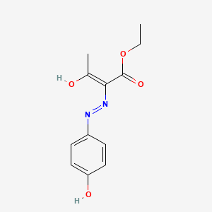 molecular formula C12H14N2O4 B604766 2-[(4-羟基苯基)腙]-3-氧代丁酸乙酯 CAS No. 132577-23-2