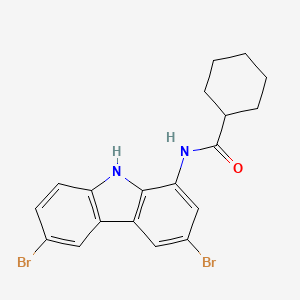 N-(3,6-dibromo-9H-carbazol-1-yl)cyclohexanecarboxamide