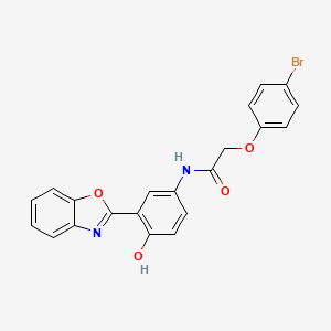 molecular formula C21H15BrN2O4 B6047677 N-[3-(1,3-benzoxazol-2-yl)-4-hydroxyphenyl]-2-(4-bromophenoxy)acetamide 