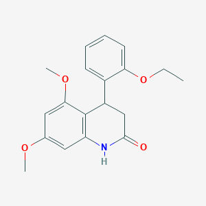 molecular formula C19H21NO4 B6047679 4-(2-ethoxyphenyl)-5,7-dimethoxy-3,4-dihydro-2(1H)-quinolinone 