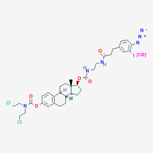 17-O-((2-(3-(4-Azido-3-iodophenyl)propionamido)ethyl)carbamyl)estradiol-3-N-bis(chloroethyl)carbamate