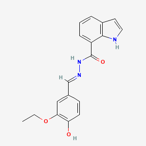 molecular formula C18H17N3O3 B6047701 N'-(3-ethoxy-4-hydroxybenzylidene)-1H-indole-7-carbohydrazide 