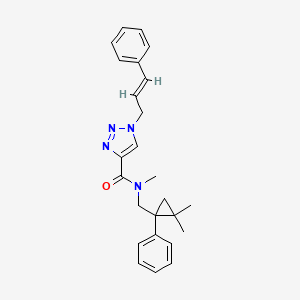 molecular formula C25H28N4O B6047710 N-[(2,2-dimethyl-1-phenylcyclopropyl)methyl]-N-methyl-1-[(2E)-3-phenyl-2-propen-1-yl]-1H-1,2,3-triazole-4-carboxamide 