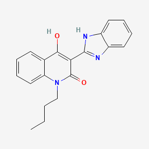 B604772 3-(1H-benzimidazol-2-yl)-1-butyl-4-hydroxy-2(1H)-quinolinone CAS No. 151449-88-6