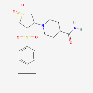 1-{4-[(4-tert-butylphenyl)sulfonyl]-1,1-dioxidotetrahydro-3-thienyl}-4-piperidinecarboxamide
