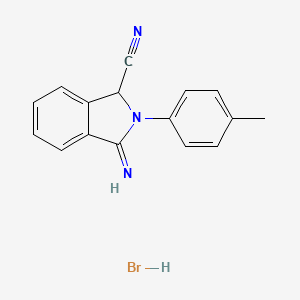 molecular formula C16H14BrN3 B6047756 3-imino-2-(4-methylphenyl)-1-isoindolinecarbonitrile hydrobromide 