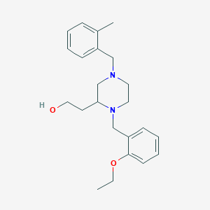 molecular formula C23H32N2O2 B6047767 2-[1-(2-ethoxybenzyl)-4-(2-methylbenzyl)-2-piperazinyl]ethanol 