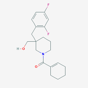 molecular formula C20H25F2NO2 B6047788 [1-(1-cyclohexen-1-ylcarbonyl)-3-(2,4-difluorobenzyl)-3-piperidinyl]methanol 