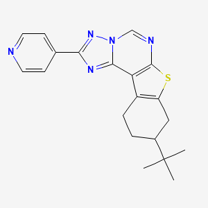 9-tert-butyl-2-(4-pyridinyl)-8,9,10,11-tetrahydro[1]benzothieno[3,2-e][1,2,4]triazolo[1,5-c]pyrimidine