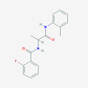 2-fluoro-N-{1-methyl-2-[(2-methylphenyl)amino]-2-oxoethyl}benzamide