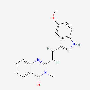 molecular formula C20H17N3O2 B6047826 2-[2-(5-methoxy-1H-indol-3-yl)vinyl]-3-methyl-4(3H)-quinazolinone 
