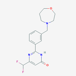 molecular formula C17H19F2N3O2 B6047838 6-(difluoromethyl)-2-[3-(1,4-oxazepan-4-ylmethyl)phenyl]pyrimidin-4(3H)-one 