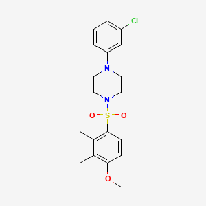 B604784 1-(3-Chlorophenyl)-4-(4-methoxy-2,3-dimethylbenzenesulfonyl)piperazine CAS No. 893667-27-1