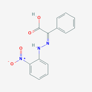 molecular formula C14H11N3O4 B6047865 [(2-nitrophenyl)hydrazono](phenyl)acetic acid 