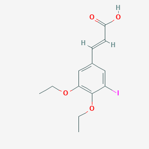molecular formula C13H15IO4 B6047889 3-(3,4-diethoxy-5-iodophenyl)acrylic acid 
