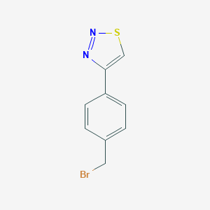 molecular formula C9H7BrN2S B060479 4-[4-(Bromomethyl)Phenyl]-1,2,3-Thiadiazole CAS No. 163798-92-3