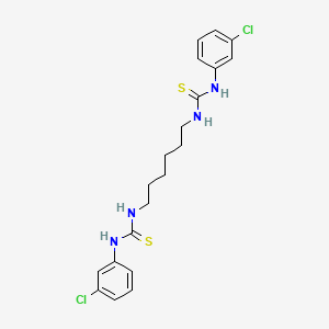 molecular formula C20H24Cl2N4S2 B6047902 N',N'''-1,6-hexanediylbis[N-(3-chlorophenyl)(thiourea)] 