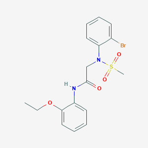 molecular formula C17H19BrN2O4S B6047924 N~2~-(2-bromophenyl)-N~1~-(2-ethoxyphenyl)-N~2~-(methylsulfonyl)glycinamide 