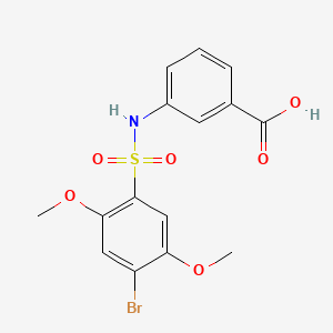 B604794 3-(4-Bromo-2,5-dimethoxybenzenesulfonamido)benzoic acid CAS No. 1018134-96-7