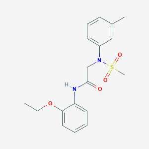 molecular formula C18H22N2O4S B6047952 N~1~-(2-ethoxyphenyl)-N~2~-(3-methylphenyl)-N~2~-(methylsulfonyl)glycinamide 