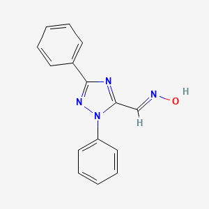 molecular formula C15H12N4O B6047953 1,3-diphenyl-1H-1,2,4-triazole-5-carbaldehyde oxime CAS No. 89060-49-1