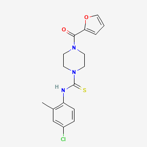 molecular formula C17H18ClN3O2S B6047989 N-(4-chloro-2-methylphenyl)-4-(2-furoyl)-1-piperazinecarbothioamide 