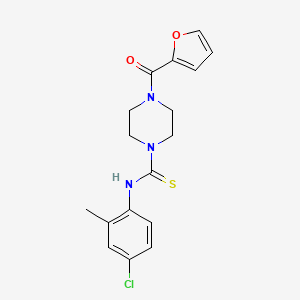 molecular formula C17H18ClN3O2S B6047989 N-(4-CHLORO-2-METHYLPHENYL)-4-(2-FURYLCARBONYL)TETRAHYDRO-1(2H)-PYRAZINECARBOTHIOAMIDE 