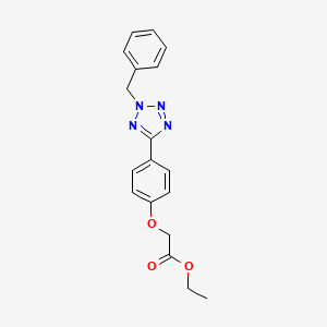molecular formula C18H18N4O3 B6047992 ethyl [4-(2-benzyl-2H-tetrazol-5-yl)phenoxy]acetate 