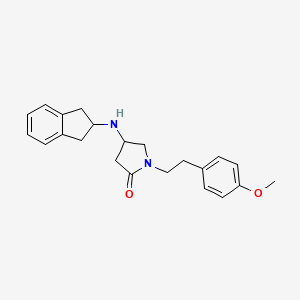 4-(2,3-dihydro-1H-inden-2-ylamino)-1-[2-(4-methoxyphenyl)ethyl]-2-pyrrolidinone