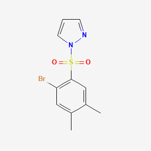 molecular formula C11H11BrN2O2S B604801 1-(2-bromo-4,5-dimethylbenzenesulfonyl)-1H-pyrazole CAS No. 1179450-91-9