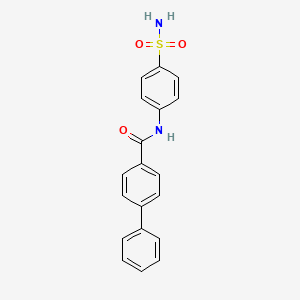molecular formula C19H16N2O3S B6048011 N-[4-(aminosulfonyl)phenyl]-4-biphenylcarboxamide 