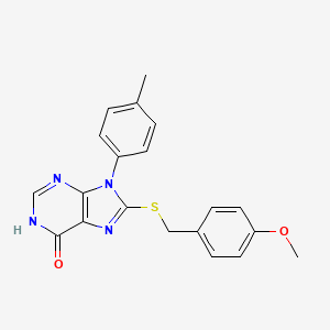 8-[(4-methoxybenzyl)thio]-9-(4-methylphenyl)-1,9-dihydro-6H-purin-6-one